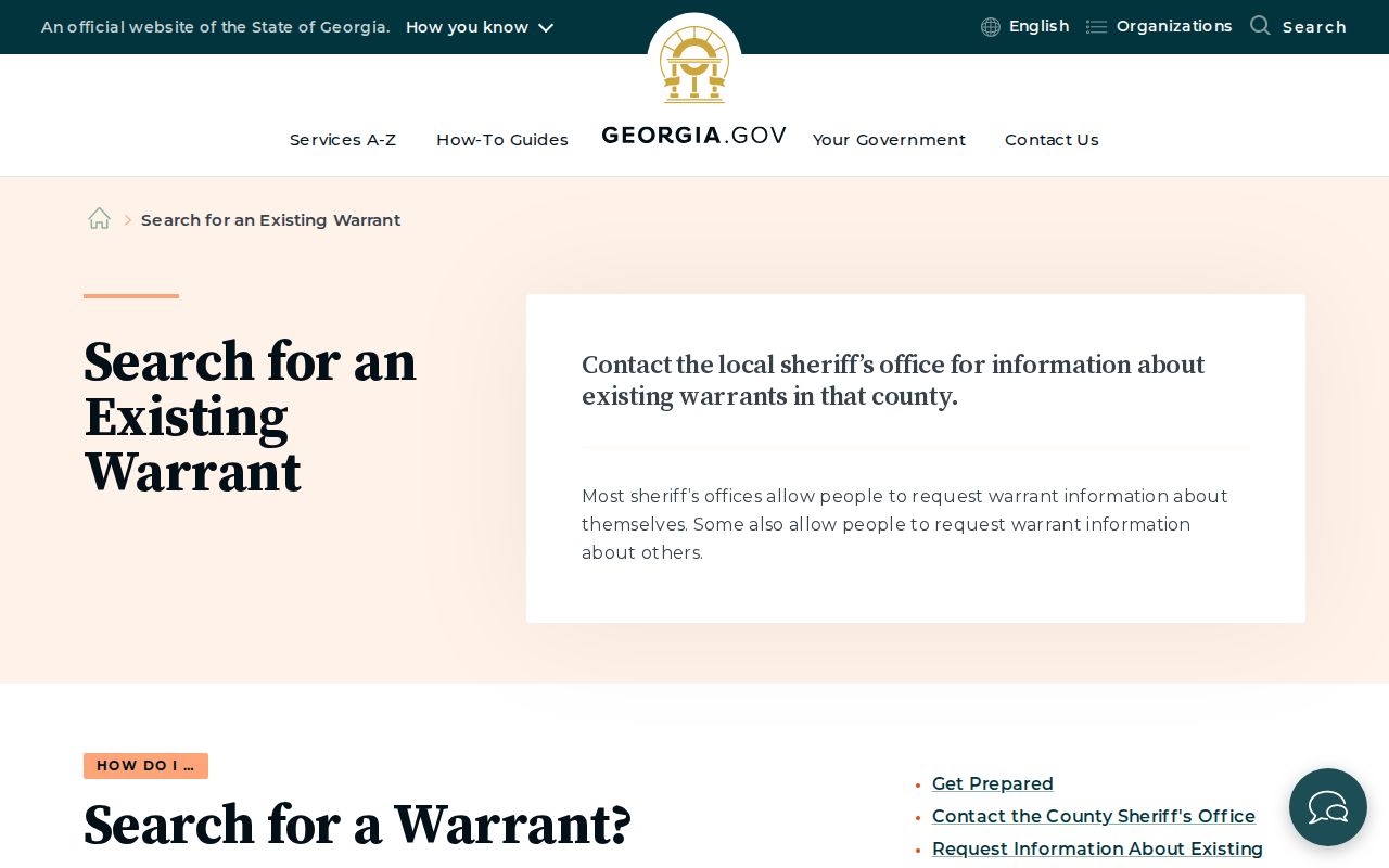 Evans County warrant check Georgia instructions