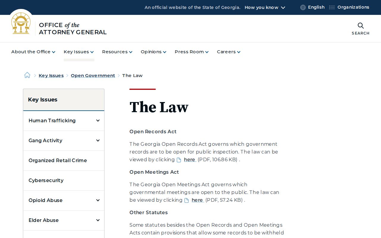 Georgia Open Records Act information for Evans County bench warrant records