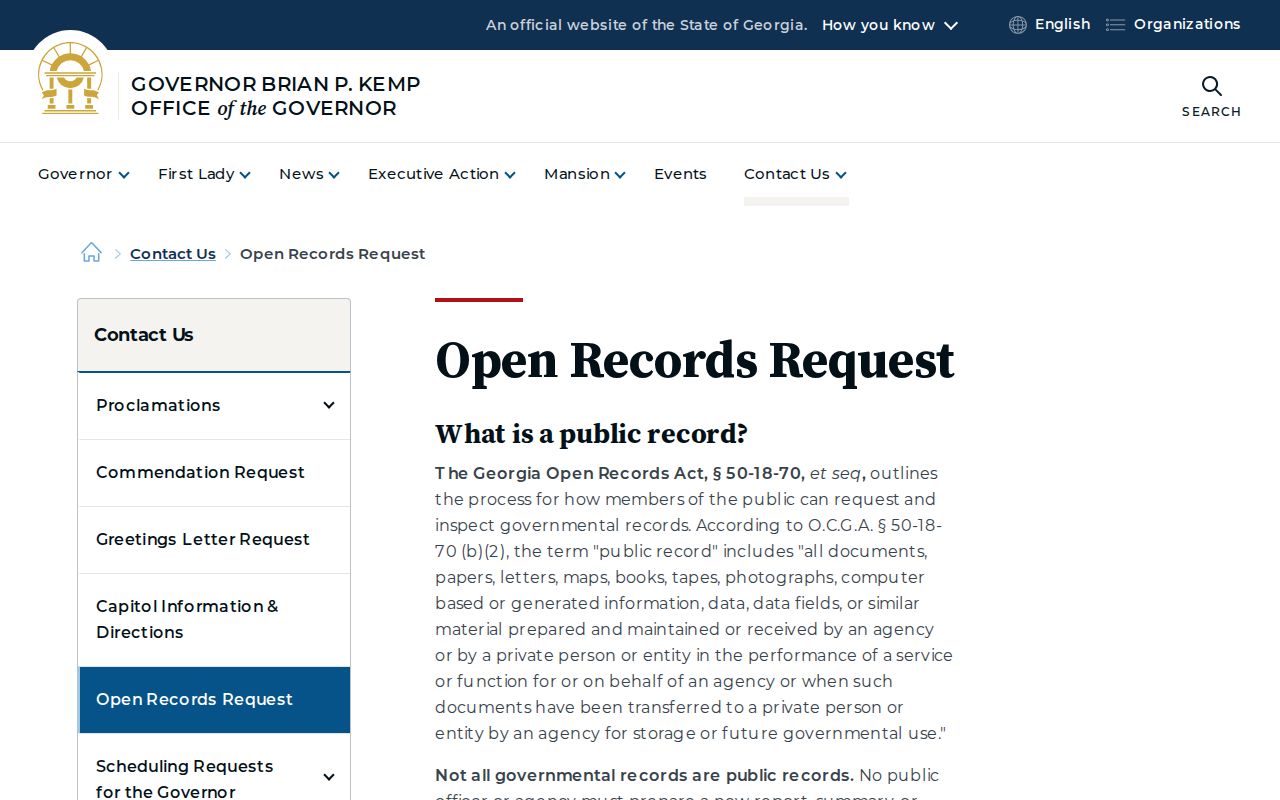 Evans County warrant records open records guidance
